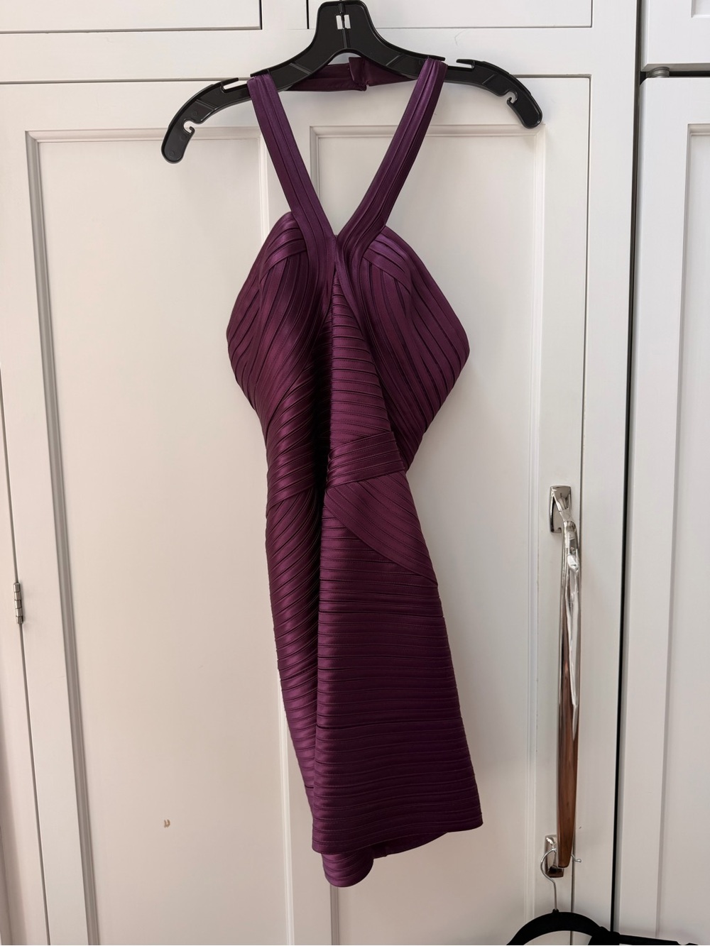 BCBG Maxazria Purple Halter Dress - Picture 6 of 9